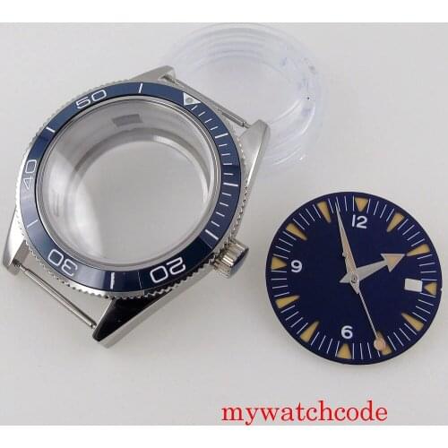 41mm Corgeut Stainless Steel Watch Case Sapphire Glass Ceramic Bezel Insert For NH35 NH36 Automatic Movement