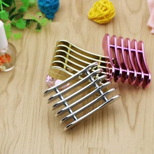 1 Pc New 5 Grids Electroplated Rose Gold Manicure Pen Holder Nail Art Brush Holder Pen Rest Display Stand Plastic Manicure Tools