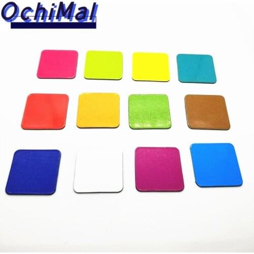 50PCS 30x30x1mm Craft Thin And Flexible Rubber Magnet Self Adhesive Flexible Magnetic Sheet Paper Magnetic Stickers Magnet