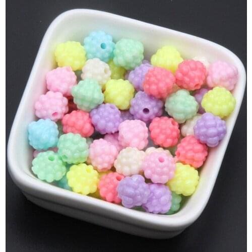10mm 50pcs Mixed Candy Color Round Particles Feel Acrylic Beads Loose Beads Supplies For Jewelry Making DIY Handmade Accessories