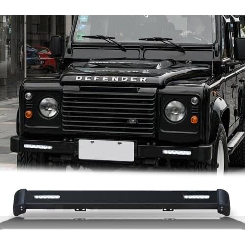 Car Metal Front Bumper with Led Light for Land rover Defender 90 110 Upgrade Parts