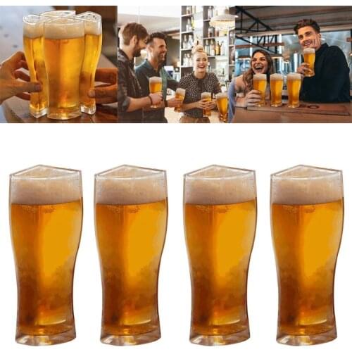 B9HF 4 in 1 Drink Beer Mug Acrylic Plastic Material,Ideal for Parties, Outdoors & Event Catering