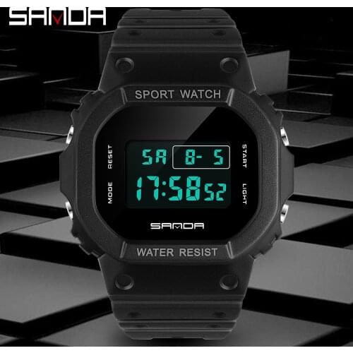 SANDA Brand G Style Men Digital Watch Chrono Alarm Boy girl Sport Watches Male Ms Fashion Waterproof Electronic Wristwatch