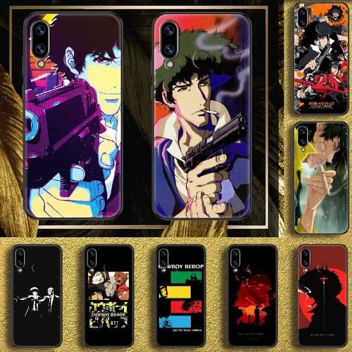 Anime Cowboy Bebop Phone case For Huawei Honor 6 7 8 9 10 10i 20 A C X Lite Pro Play black painting cell cover soft waterproof