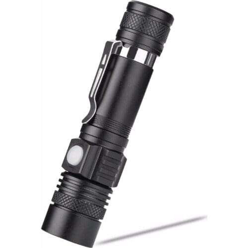 Flashlight 1*XML-T6 Aluminum Zoomable USB LED Flashlight Torch light Lantern 3 Modes for 18650 Battery LED Torch