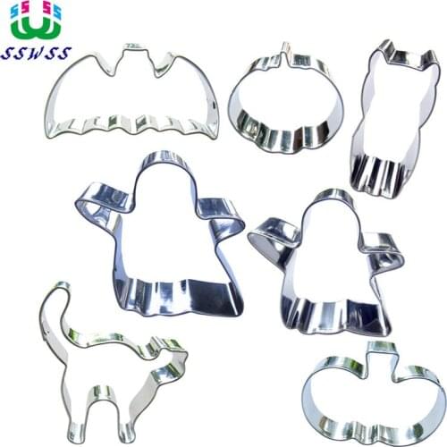 Cat Bat And Pumpkin Ghosts Shape Cake Decorating Tools,Little Halloween day Cookie Biscuit Baking Molds,Direct Selling