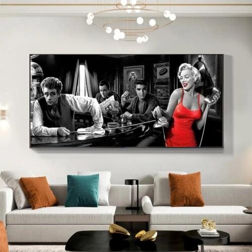 Marilyn Monroe CreativityColor Contrast Canvas Paintings Posters and Prints Wall Art Pictures for Living Home BedRoom Decoration