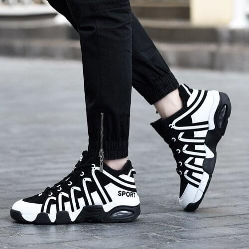 2019 Spring Air Cushion Couple Comb Shoes New Breathable Men and Women Students Fashion Sports Shoes White Shoes Wedge Sneakers