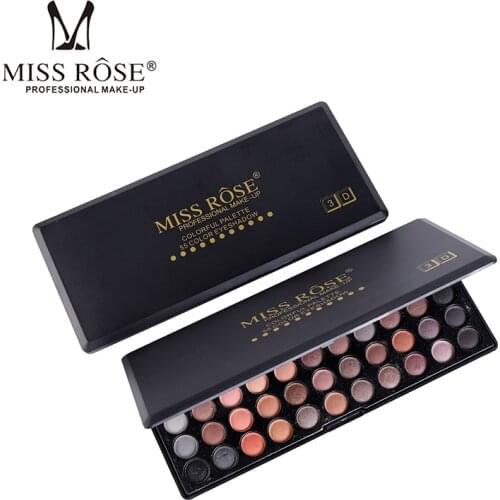 Miss rose 55 colors eyshadow palette waterproof long lasting earth nude tone smoky eyeshadow powder shimmer matte pigment MS148