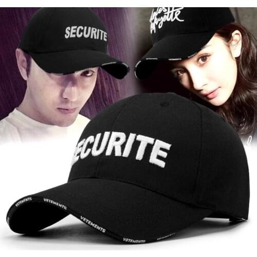 Fashion baseball snapback cap for Security letters cotton casquette summer sun hat women men lovers baseball cap hat 12 Colors