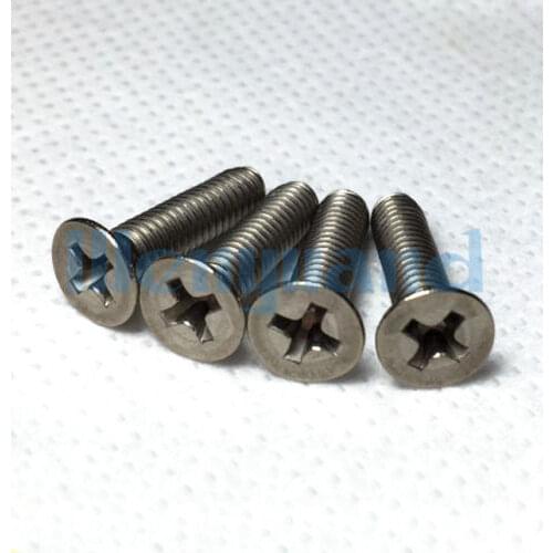 LOT 20 M3/4/5/6 TA2 GR2 Ti Titanium Flat Pan Cap Cross Recess Screw Bolts