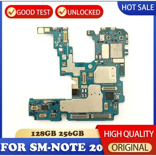 Original For Samsung Galaxy Note 20 5G Ultra N980F N981B 8+256G N986B 12+256GB Motherboard EU Version Unlocked Logic Main board