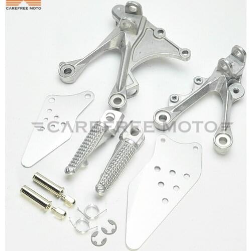 Motorcycle Front Footrest Foot Pegs Bracket Kit Moto Foot Rest Pedal case for KAWASAKI NINJA ZX6R ZX-6R 05-08 ZX636 05-06
