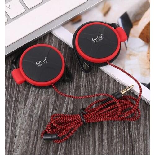 Earphones Wired Mobile Phone Computer Running Sports Earphone Earhook Type Hanging Earphone Earplugs Headset