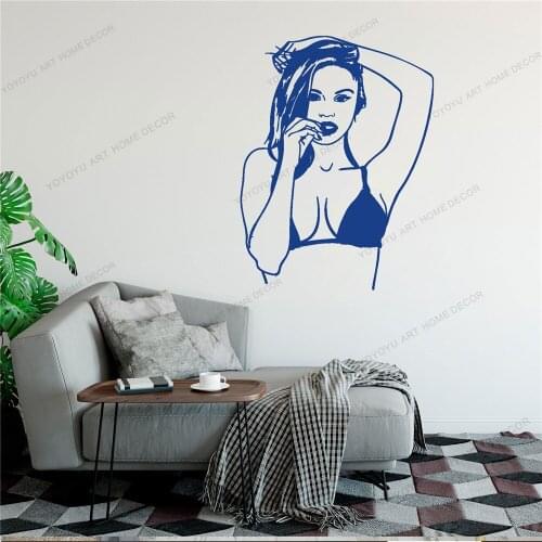 Sexy Girl Women Wall Sticker Bathroom Room Art Home Decoration Posters Vinyl Sticker Wall Decal CX1276