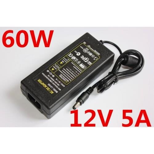 Led Adapter power supply dc12V5A for 5 meter any 5050 or 3528 LED strip,input 100V-240V,60W 5A, 60WBalancer Charger