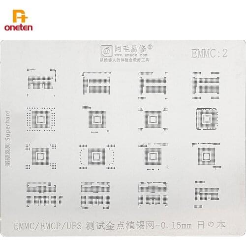 Amaoe Bga Reballing Stencil For Nand Flash EMMC EMCP UFS BGA162 BGA186 BGA254 BGA221 BGA153 BGA169 EMMC2 Plant Net