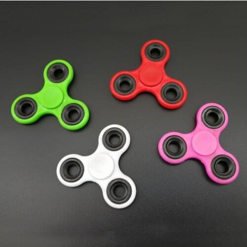 Tri-Spinner Fidget Toy Brushed plating aluminum alloy EDC Hand Spinner For Autism and Rotation Time Long Anti Stress Toys