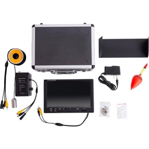 WF09 15M Underwater 9inch Monitor Fishing Finder Waterproof Fishing Video Camera with Portable Carry Case, for Ice Lake River