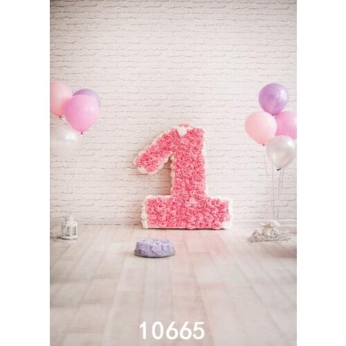 Party Background Vinyl Photography Backdrops 1st Birthday Cake Computer Printed Backdrop for Photo Studio Baby Newborn Children