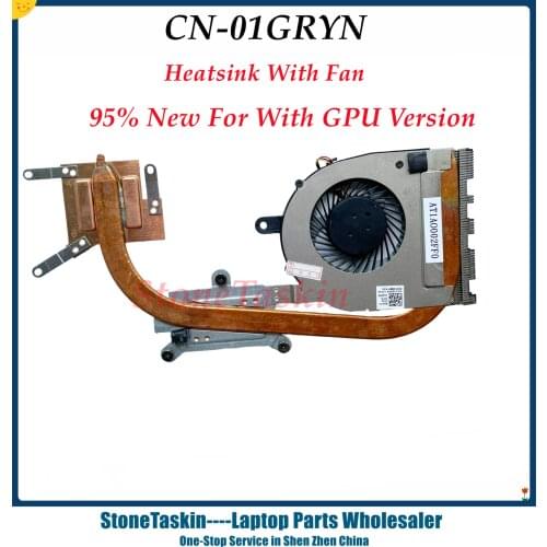 High quality Used CN-01GRYN For Dell 3558 5558 Laptop Heatsink CPU with GPU version Heatsink Fan AT1A0002FF0 100% Tested