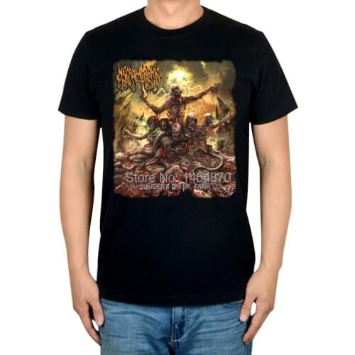 High Quality Cool Necromorphic Irruption Rock Brand men shirt 3D Cotton Punk fitness Hardrock heavy Dark Metal skateboard