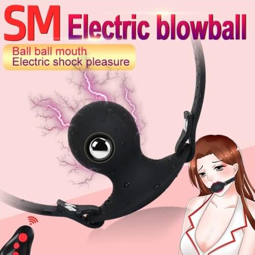 Xomiy Sex Slave Electric Shock Silicone Open Mouth Gag Ball Oral Fetish Bdsm Bondage Restraints Erotic Toy Sex Toys For Couples