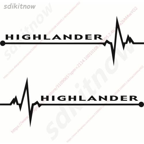 1pair Heart Car Sports Decal Sticker Styling Windows Door Decoration For toyota highlander 2011-2018 accessories