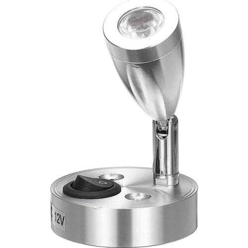 DC12V 3W 6000K Cold White LED Spot Reading Light RV Camp Boat Lamp Interior Lighting Bedside Caravan Trailer Home Wall Boat