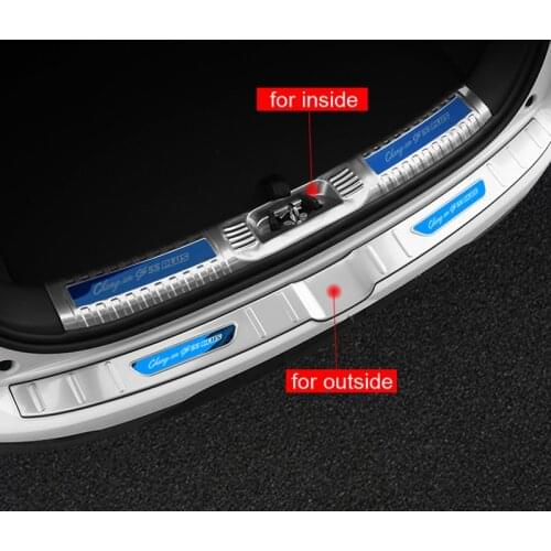 2pcs for changan CS55 PLUS 2021 trunk Guard board stainless steel Tail door pedal Threshold bar Decorative cover