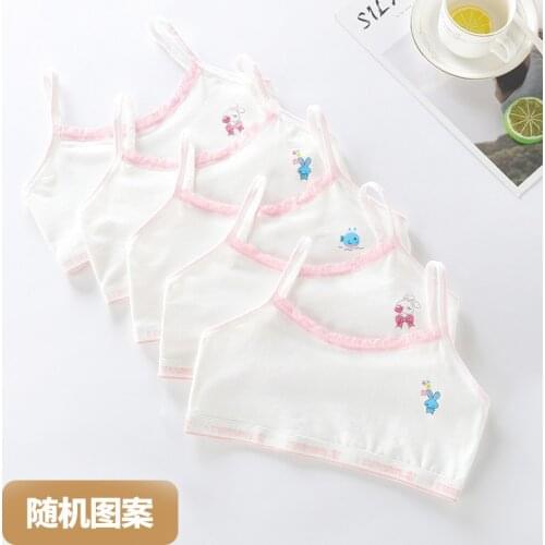 3Pcs Teenage Girls Wrapped Chest Underwear White Black Lace Training Bras Tube Top Summer Underwear Childrens Clothing 7 To 16Y