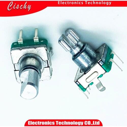 5PCS Half / Plum axis rotary encoder, handle length 15mm / 20mm code switch/EC11/ digital potentiometer with switch 5Pin