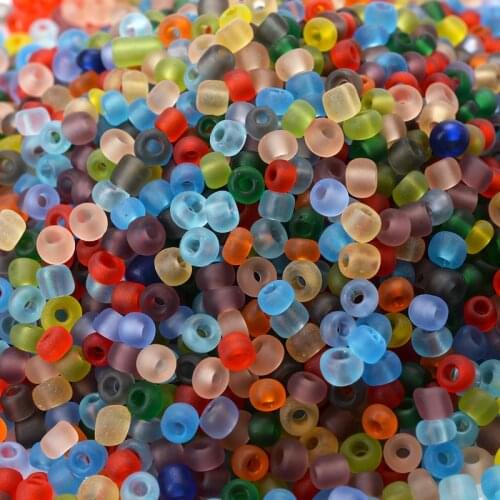500Pcs 3mm Crystal Czech Glass Seed Beads Matte Mixed Color Frost Loose Spacer Beads For DIY Jewelry Making Bracelet Accessories