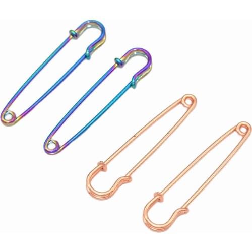 57mm Rainbow Safety pin decorative pins sewing Safety Pins Garment Pins Holder Brooch Pin Metal Pins Brooch Safety Pins -10pcs