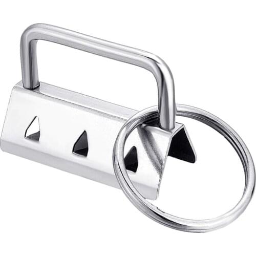 Promotion! 40 Piece Key Ring Hardware Keychain Bracelet Hardware with Lanyard Key Ring