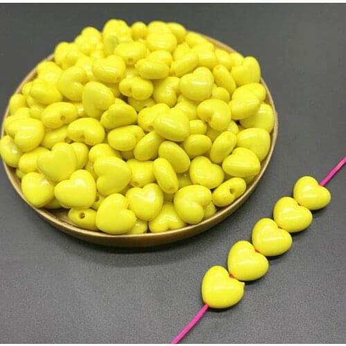 50pcs 10mm of Acrylic Heart Beads Earrings Necklace Accessories Beads For Jewelry Making DIY Jewelry Findings#01