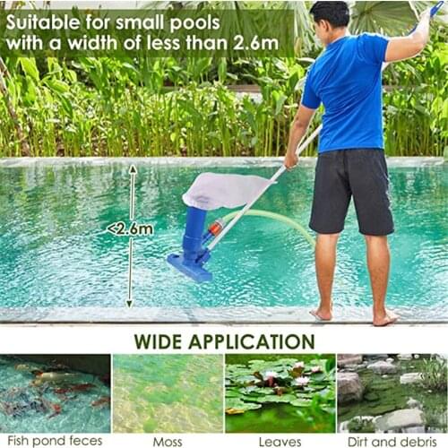 Pool Vacuum Cleaner With Brush Portable Mini Vacuum Cleaner Pool Cleaning Accessories With 5 Section Pole @ls