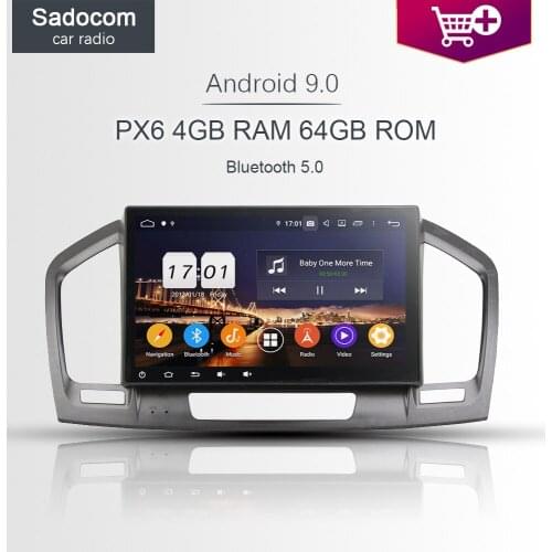 PX6 DSP TDA7851 9" Android 10.0 8 Core 4GB RAM 64G Car DVD Player For Opel Insigina 2009-2012 GPS Glonass autoradio Bluetooth5.0