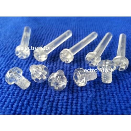 Free Shipping 100pcs M3 Length 5mm 6mm 8mm 10mm 12mm 15mm 20mm 25mm Nylon screws round Phillips pan head screws Clean