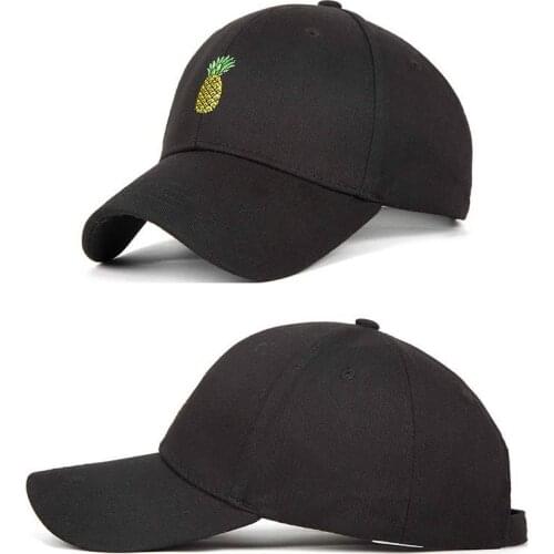 Baseball cap unisex pineapple logo dad hat polo adjustable baseball cap fashion fruit