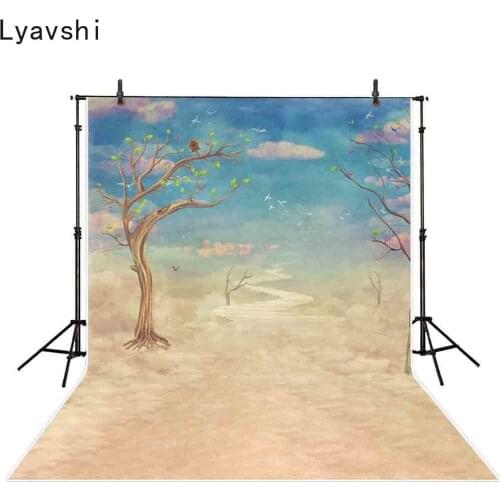 Lyavshi photography background abstract natural landscape blue sky trees colorful clouds art photography studio background
