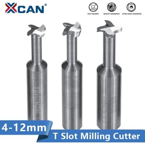 XCAN T Slot Milling Cutter 4mm 6mm 8mm 10mm 12mm Carbide CNC Milling Tools