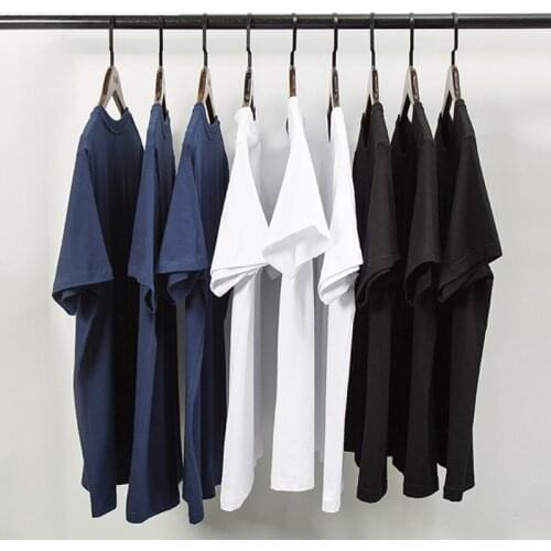 Free Shipping T-Shirts Men Women 100% Cotton Summer Short Basic Solid Female Male Tshirts Plain Round Neck Tees shirt Girl Boy