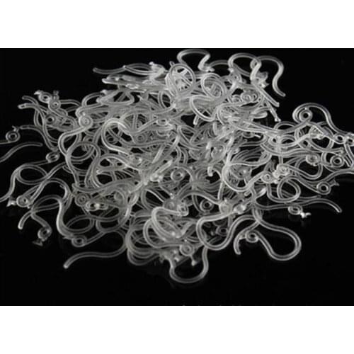 Hot new 100pcs 8x10mm hypoallergenic plastic Earring Hooks Earwire Clasp DIY Making earrings Jewelry Accessories connection