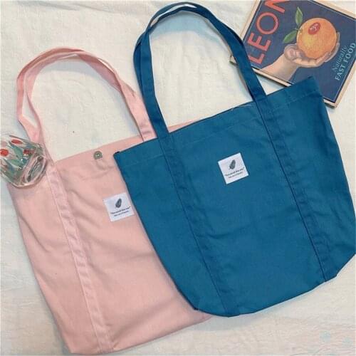 Hot Sale New 2021 Handbags Women Canvas Shopping Bag Casual Tote Bag Female Soft Big Bag Shoulder Bag New Large Handbags