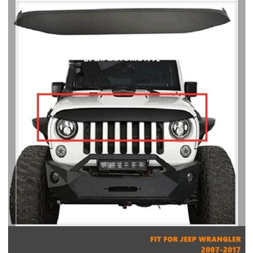 Good Quailty Black ABS Grill Decorative Strip Rain-proof Strip Fit For Jeep Wrangler 2007-2017