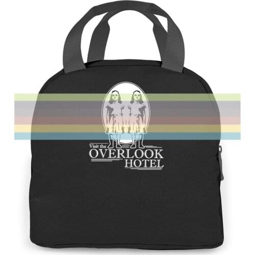 Visit Overlook Hotel Shining Horror New Black Newest Letter Print women men Portable insulated lunch bag adult