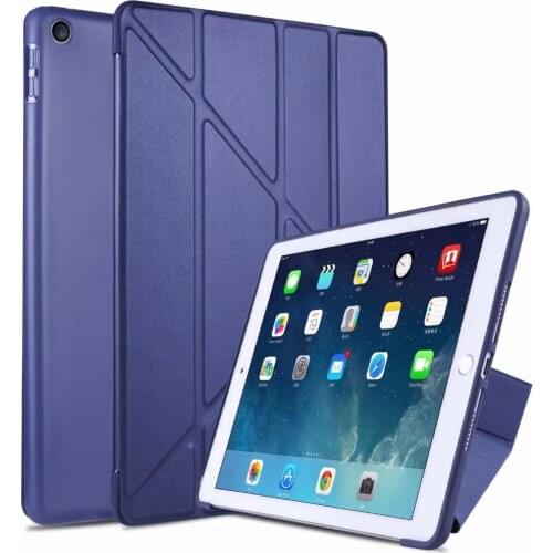 2020 New Case Cover For iPad 9.7 inch 2017 2018 6th Air 1/2`Pro 9.7`Mini 1 2 3 4 5 TPU soft shell Smart sleep wake up PU Leather