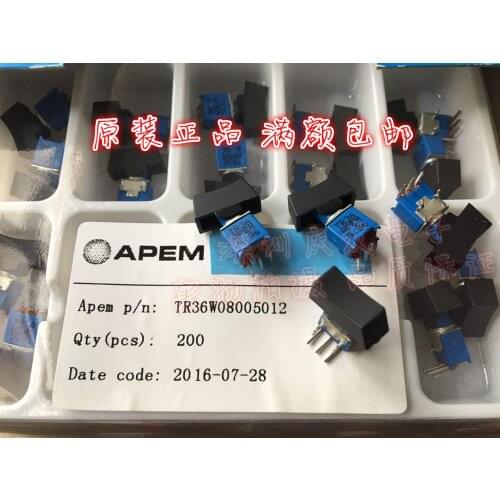 Original new 100% TR36W08005012 micro button switch rocker switch bending foot 3pin 2 gear