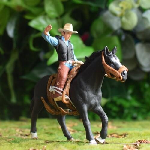 Pvc figure model toy cowboy +horse